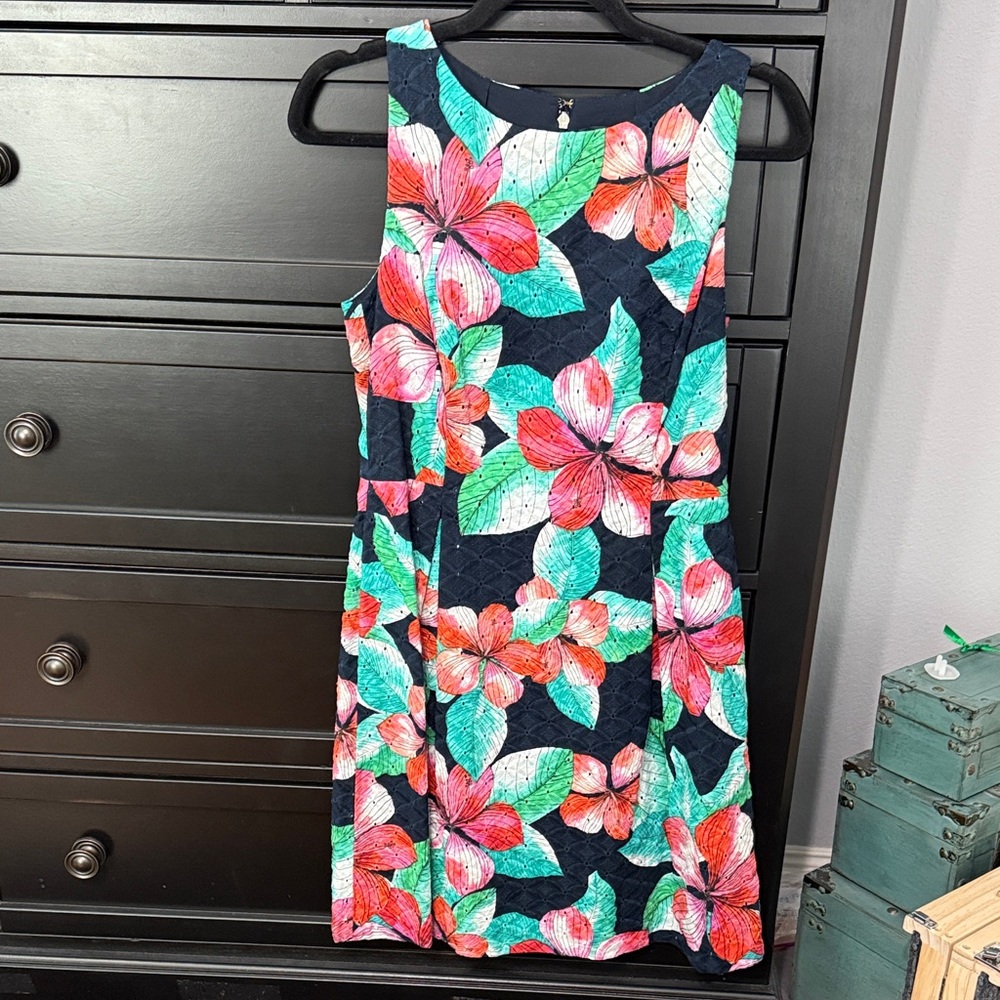 Tommy Hilfiger Floral Mini Dress - Navy and Multicolor